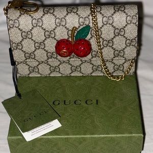 Gucci GG supreme mini bag with cherries